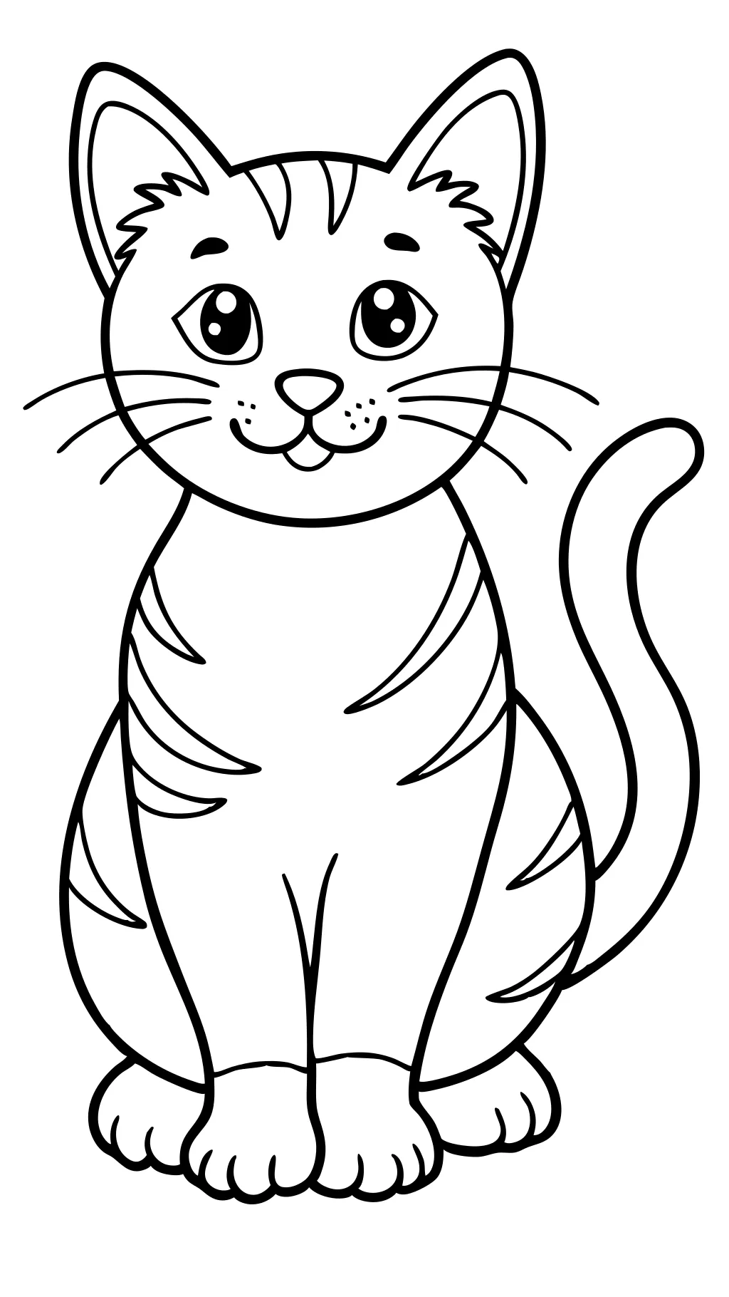 coloriages de chat faciles